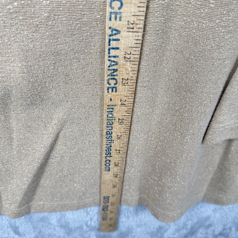 Ulla Popken Gold Shimmer Tunic Shirt Womens 24/26‎ Plus Oversized Glitzy Glam - Picture 8 of 8